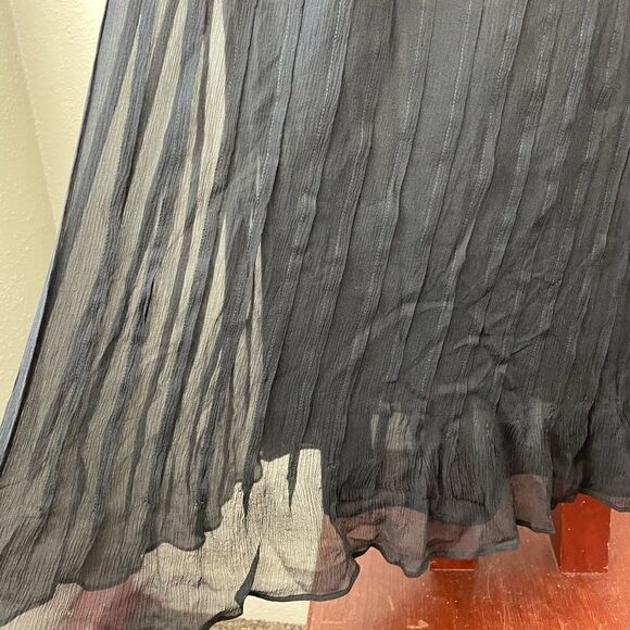 NWT Alfani Black Silk Maxi Skirt Size 10 - Picture 3 of 9